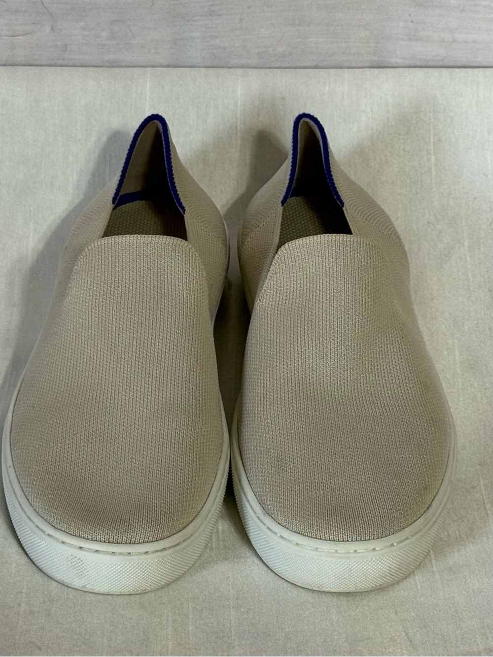 Rothy’s Beige Knit Slip On Sneakers Size 8.5